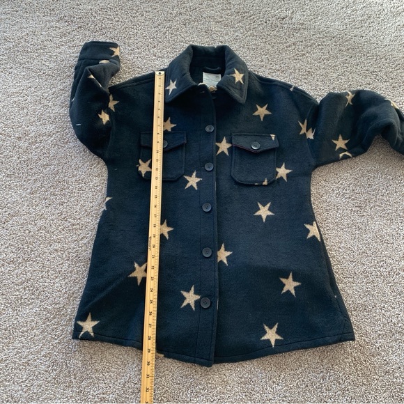 Anthropologie AVEC LES FILLES Starry Knit Shacket Shirt Jacket Sz XS - Picture 13 of 13